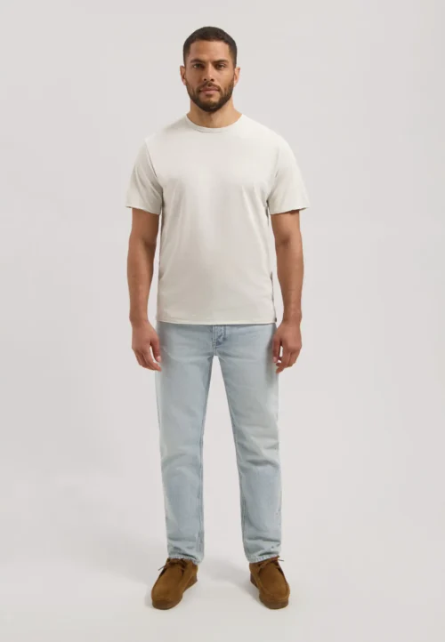 Dstrezzed Mc Queen Organic Cotton Tee, Silver Birch - Image 4
