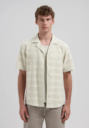 Dstrezzed 311519- Crochet Shirt, Silver Birch