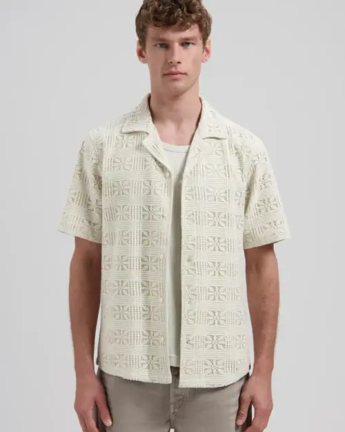 Dstrezzed Crochet Shirt 311519 Silver Birch