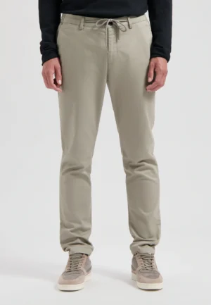 Dstrezzed 501700- Lancaster Twill Knit Tappered Jogger , Light Grey