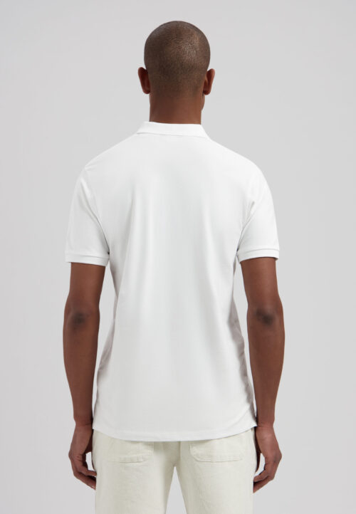 Dstrezzed 240022 Organic Cotton V-Neck Polo White - Image 3