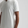 Dstrezzed  Organic Cotton V-Neck Polo 240022 White - Image 2