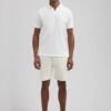 Dstrezzed  Organic Cotton V-Neck Polo 240022 White - Image 4