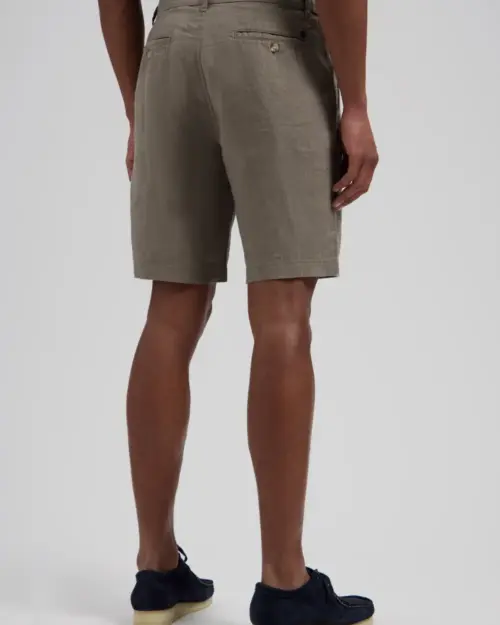 Alternative view of Dstrezzed 100% Crispy Linen Shorts 515558 Grey Brown