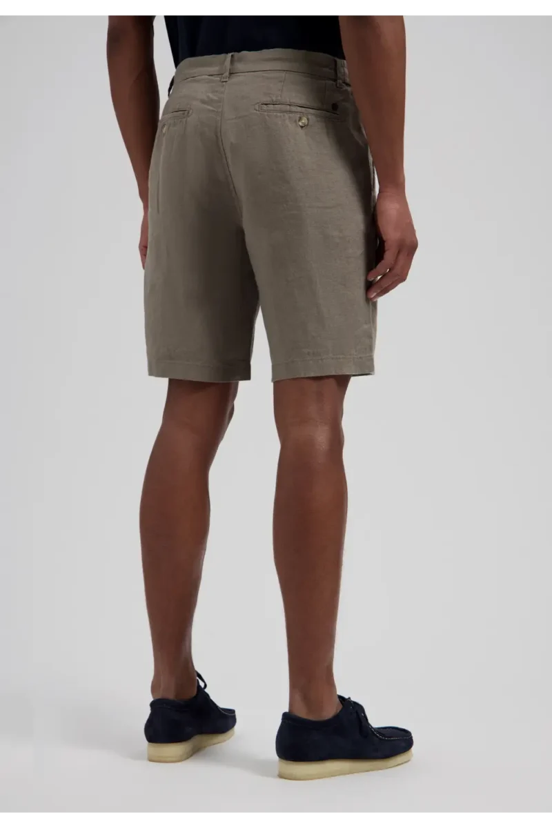 Dstrezzed 100% Linen Shorts, Grey Brown - Image 2