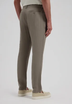 Alternative view of Dstrezzed 501822 : 100% Crispy Linen Pants- Grey Brown