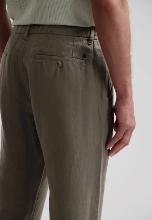 Dstrezzed 501822 : 100% Crispy Linen Pants- Grey Brown - Image 3