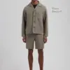 Dstrezzed 100% Crispy Linen Shorts 515558 Grey Brown - Image 4