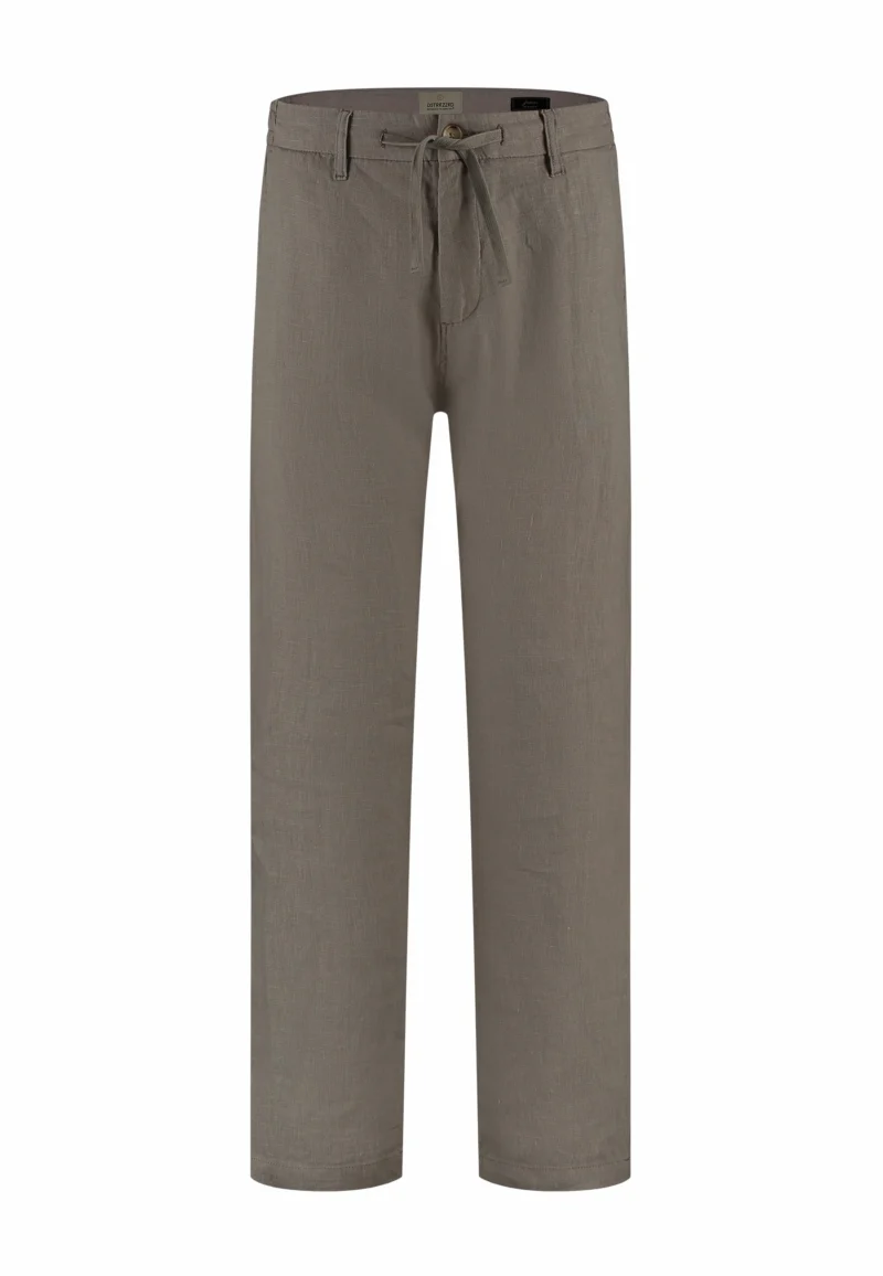 Dstrezzed 501822 : 100% Linen Pants- Grey Brown - Image 6