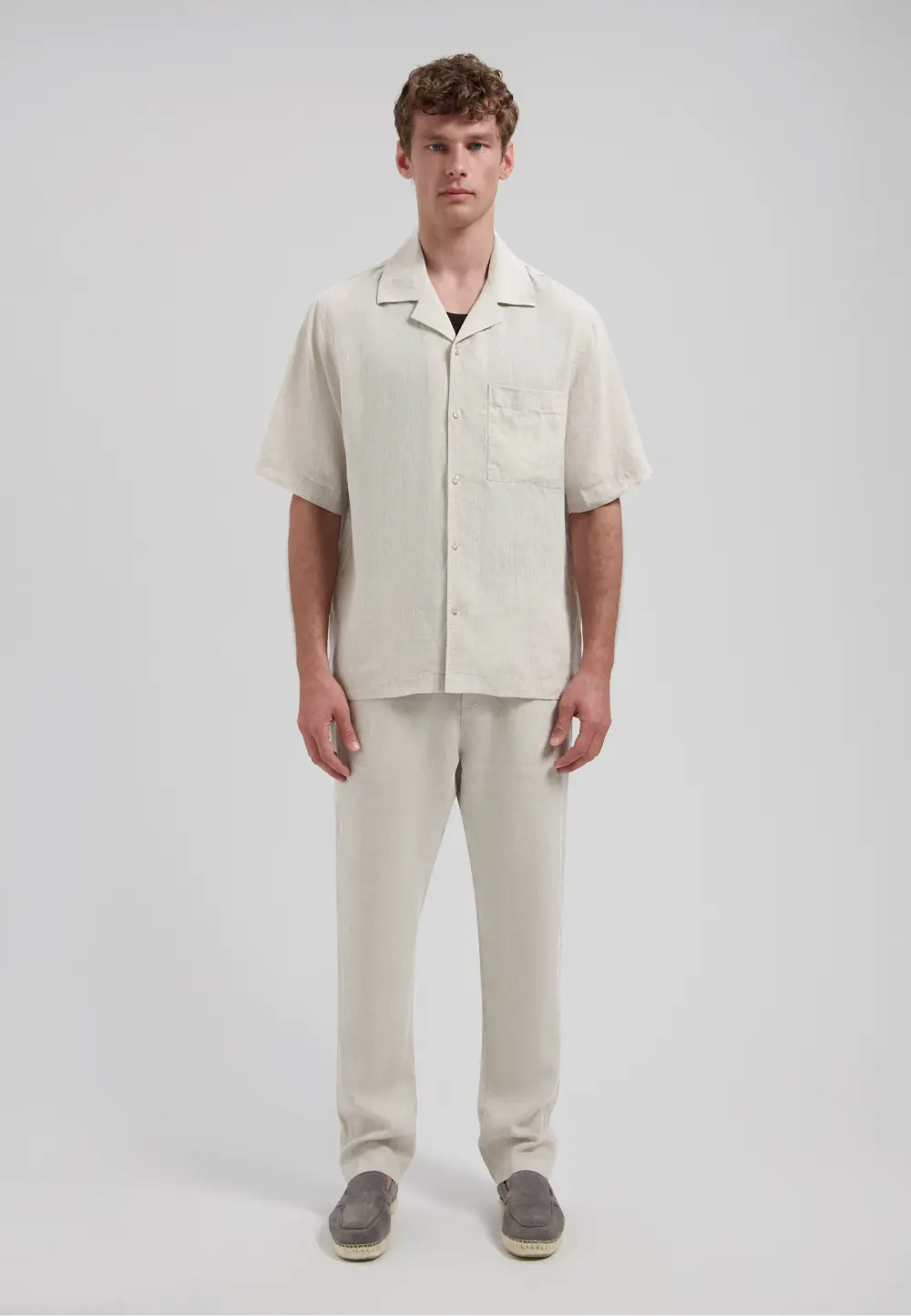 Dstrezzed 311480- Hero Resort shirt, Sand Melange - Image 2