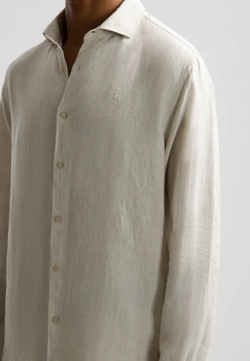 Dstrezzed 303710- The Jagger Shirt 100% Linen, Sand Melange image2