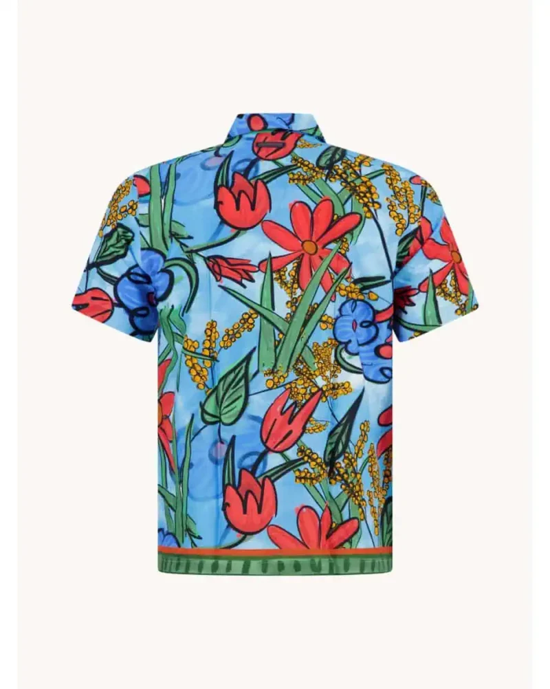 A Fish Named Fred- 33.056 - Flower Canvas Shirt - Image 3