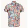 A Fish Named Fred 33.061 - Linen blend Tropical Sketch Shirt - Image 3