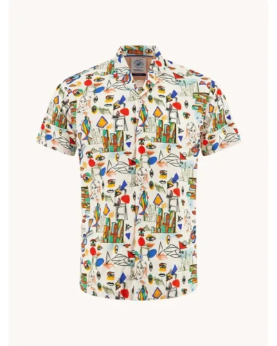 A Fish Named Fred Short Sleeve Shirt, Multicolor