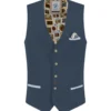 A Fish Named Fred  Waistcoat Pique, Navy