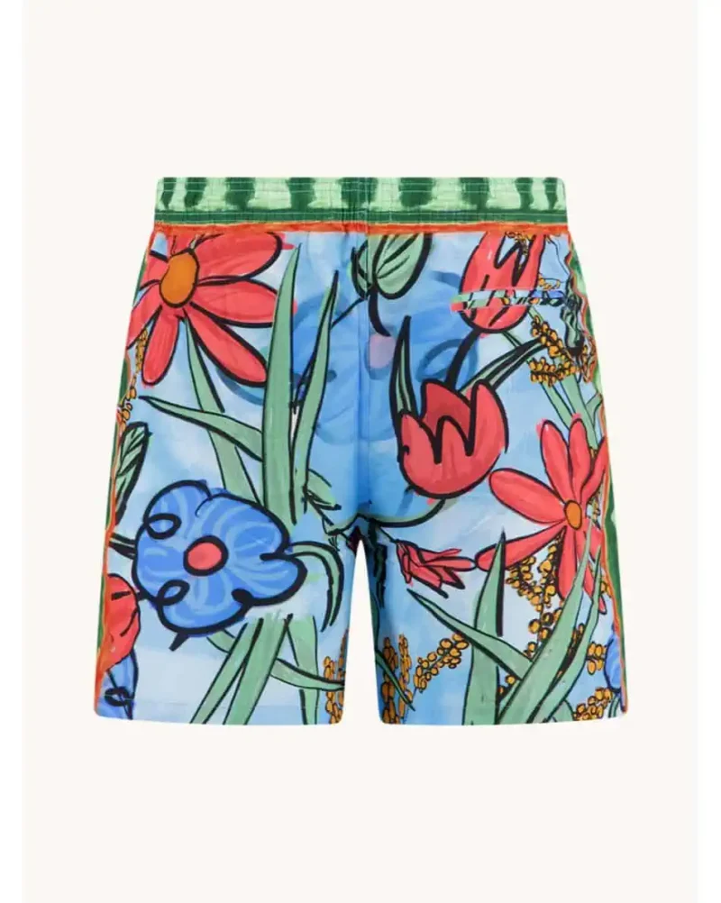 A Fish Named Fred 33.256,  Swimshort Flower Canvas - Image 3