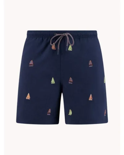 A Fish Named Fred 33.259,  Swimshort Sailing Boats, Navy