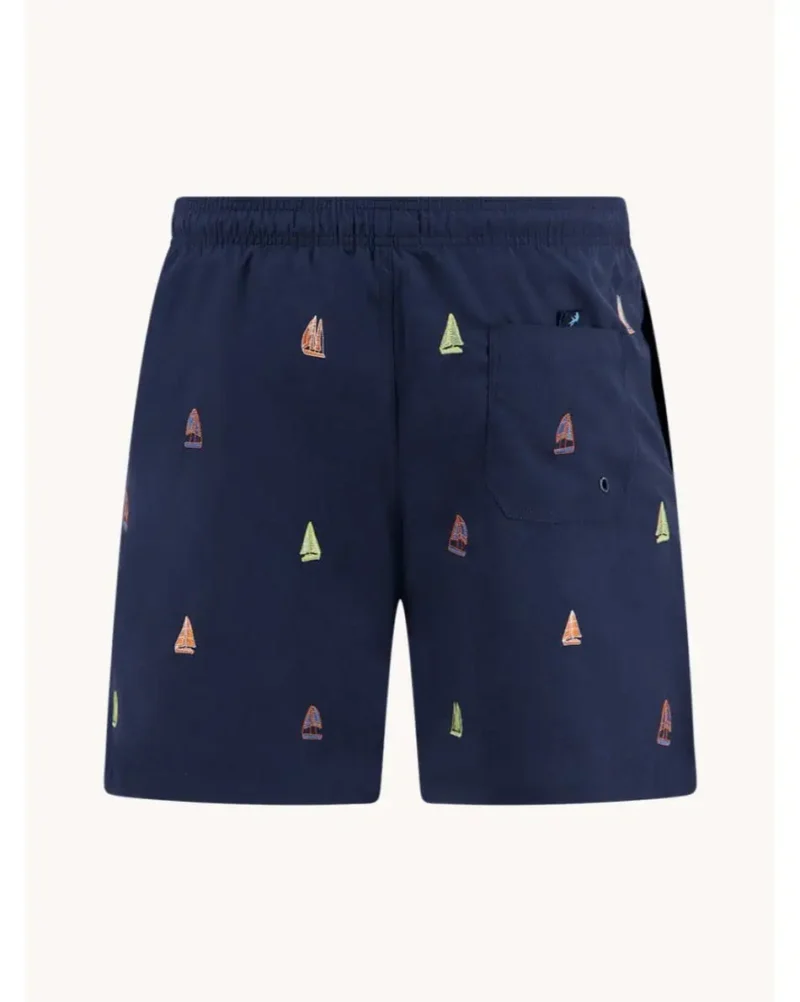 A Fish Named Fred 33.259,  Swimshort Sailing Boats, Navy - Image 2