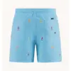A Fish Named Fred 33.259,  Swimshort Sailing Boats, Aqua Blue - Image 2