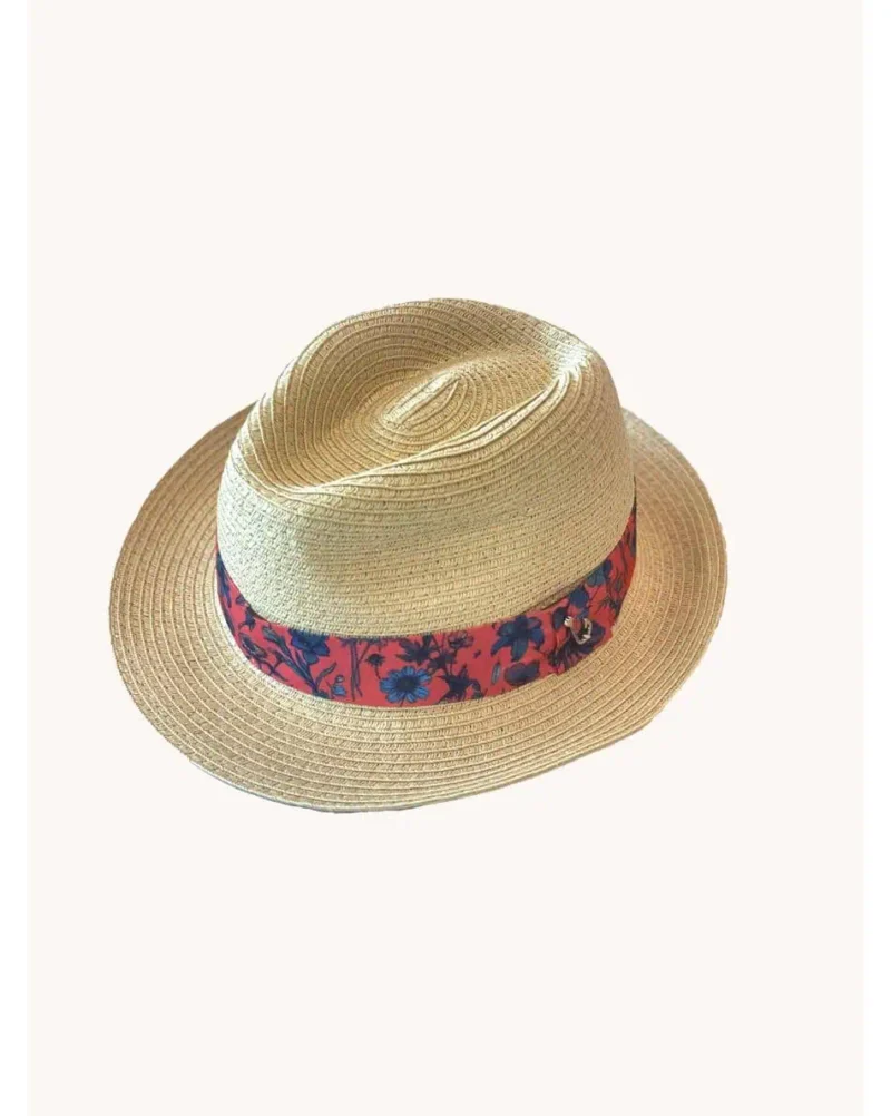 A Fish Named Fred 33.274 Straw Hat Floral - Image 2