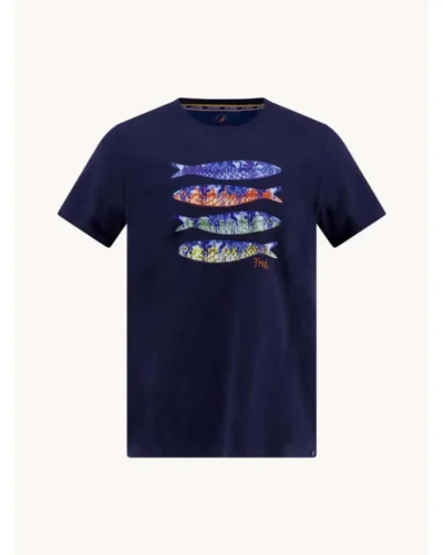 Alternative view of A Fish Named Fred 33.401 - T-shirt Fish Print, Navy