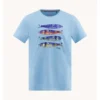 A Fish Named Fred 33.401 - T-shirt Fish Print, Light Blue