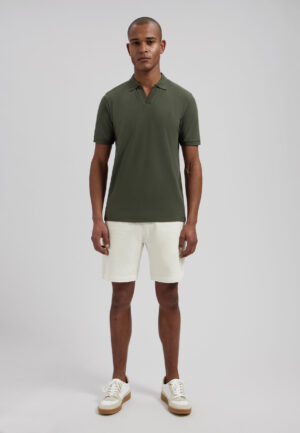 Alternative view of Dstrezzed 240022 Organic Cotton V-Neck Polo Dark Army