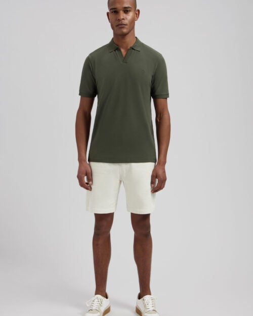 Alternative view of Dstrezzed Organic Cotton V-Neck Polo 240022 Dark Army