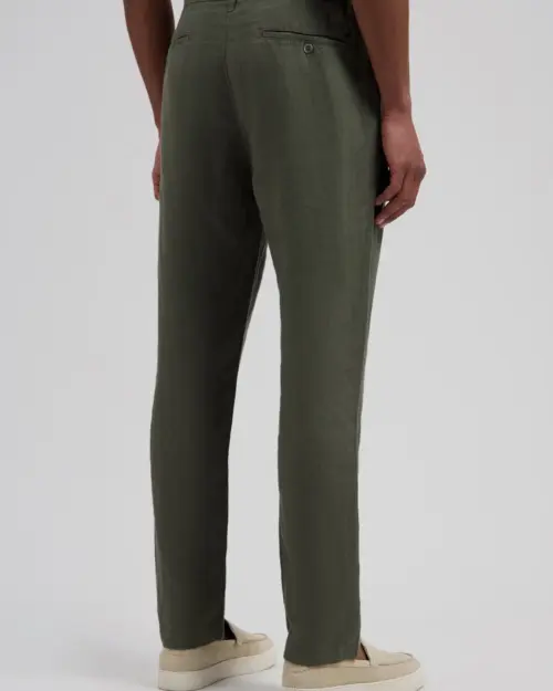 Alternative view of Dstrezzed 100% Crispy Linen Pants 501822  Dark Army