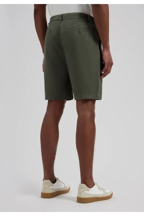 Dstrezzed 100% Crispy Linen Shorts 515558, Dark army - Image 3
