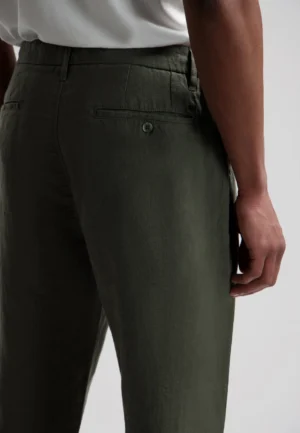 Dstrezzed 501822: 100% Crispy Linen Pants Dark Army image1