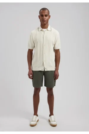 Alternative view of Dstrezzed 100% Crispy Linen Shorts 515558, Dark army