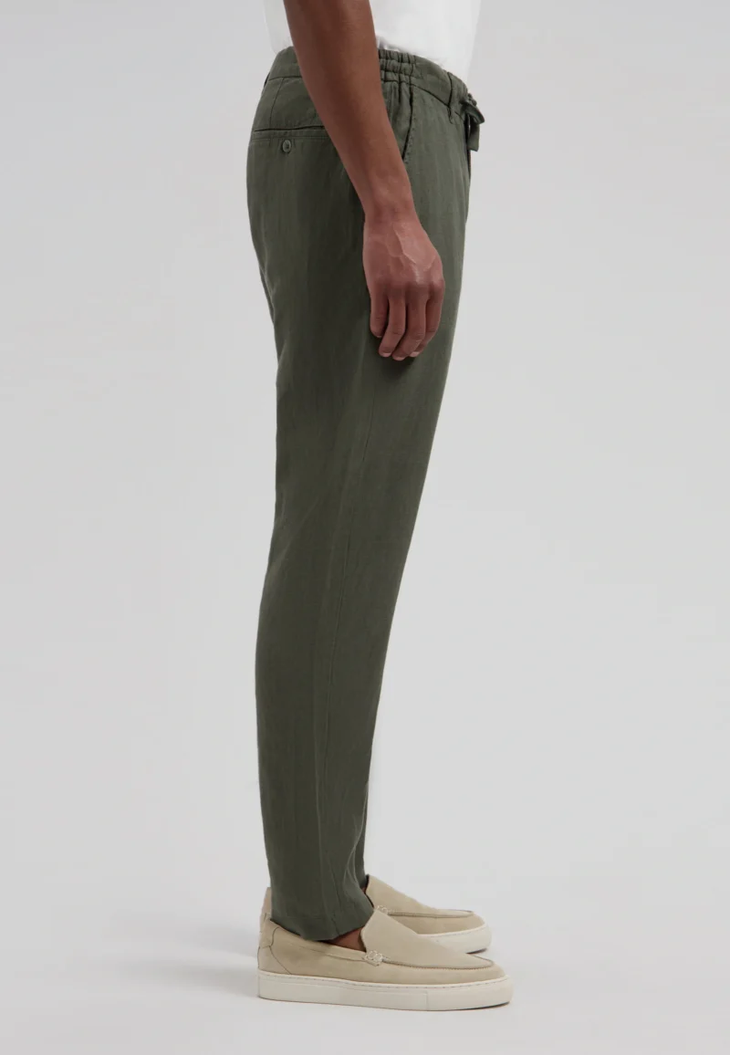 Dstrezzed : James 100% Linen Pants- Dark Army - Image 5