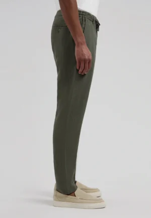 Dstrezzed 501822: 100% Crispy Linen Pants Dark Army image3