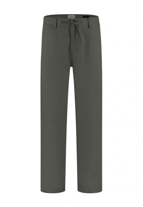 Dstrezzed 501822: 100% Crispy Linen Pants Dark Army image4