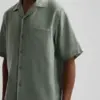 Dstrezzed  100% Linen Shirt 311480 Green Shadow - Image 4