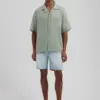 Dstrezzed  100% Linen Shirt 311480 Green Shadow - Image 2