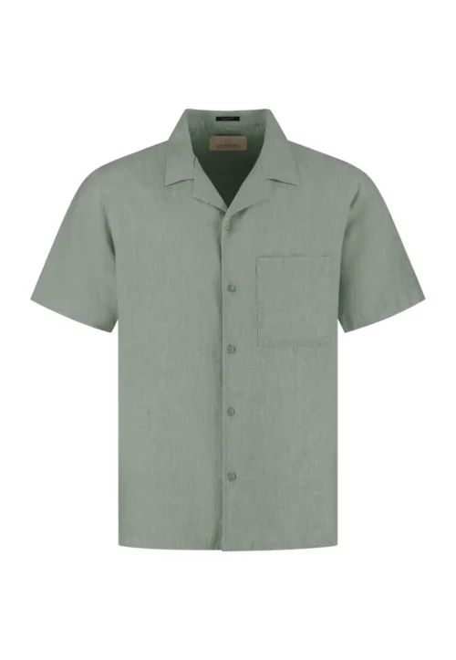 Dstrezzed 311480- 100% Linen Shirt, Green Shadow - Image 5