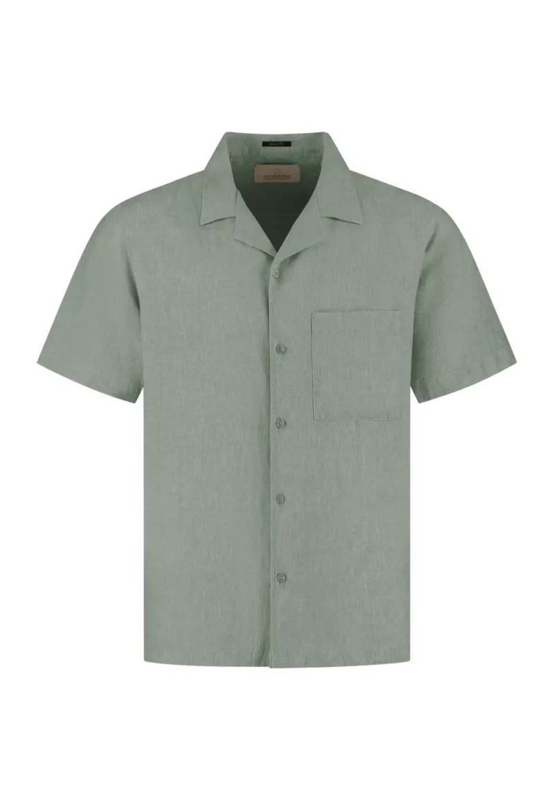 Dstrezzed 311480- 100% Linen Shirt, Green Shadow - Image 5