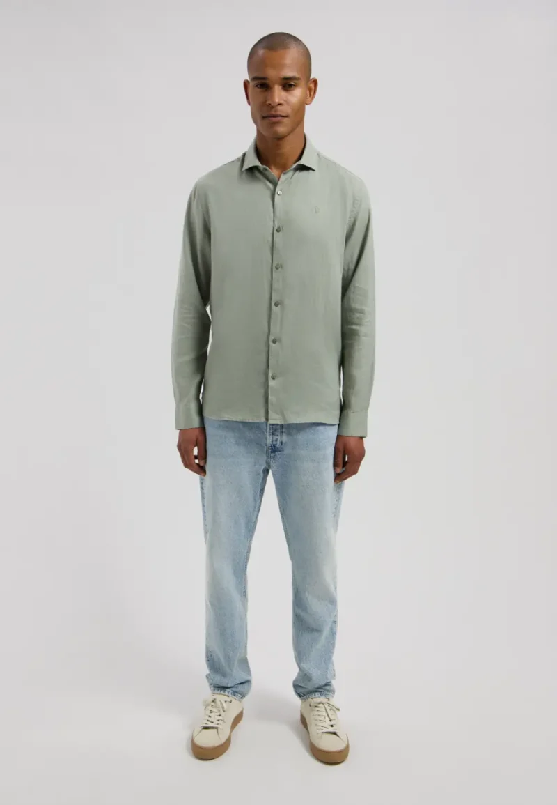 Dstrezzed 303710- The Jagger Shirt 100% Linen, Green Shadow - Image 2