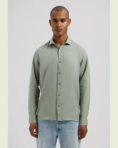 Dstrezzed 303710- The Jagger Shirt 100% Linen, Green Shadow