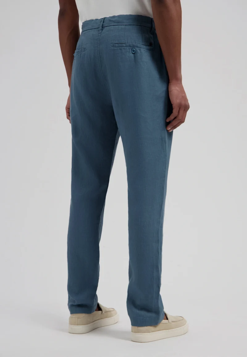 Dstrezzed 501822 100% Linen Pants- Blue Fusion - Image 3