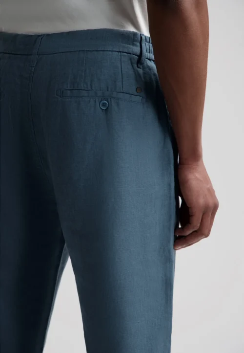 Dstrezzed 501822 100% Crispy Linen Pants- Blue Fusion image2