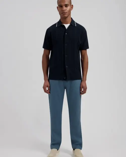 Alternative view of Dstrezzed 100% Crispy Linen Pants 501822 Blue Fusion