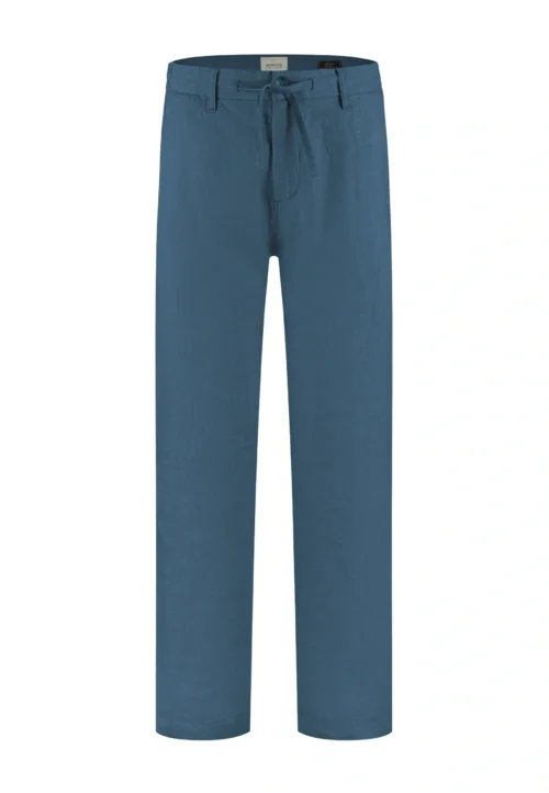 Dstrezzed 501822 100% Crispy Linen Pants- Blue Fusion image4