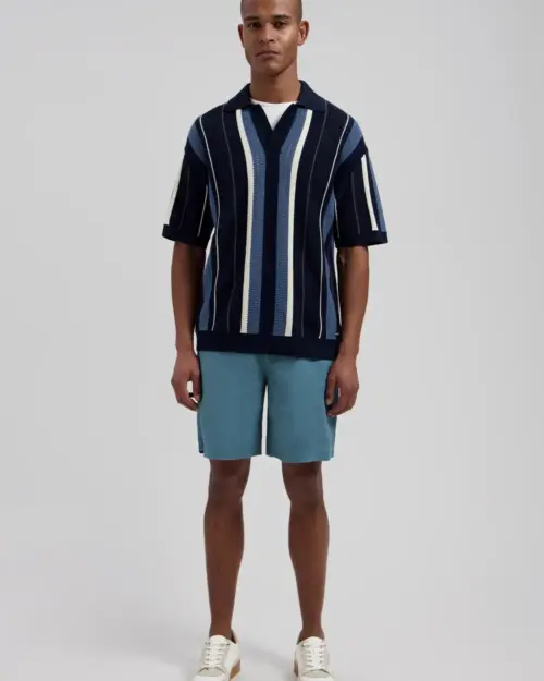 Alternative view of Dstrezzed 100% Crispy Linen Shorts 515558, Blue fusion