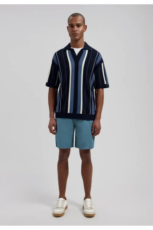 Alternative view of Dstrezzed 100% Crispy Linen Shorts 515558, Blue fusion