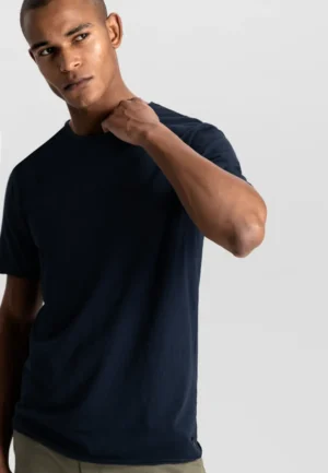 Alternative view of Dstrezzed Mc Queen Organic Cotton T-shirt Dark Navy