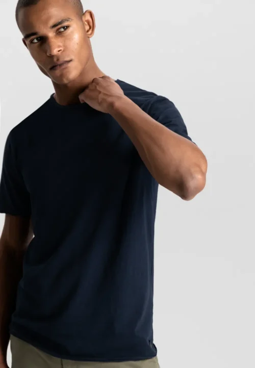 Alternative view of Dstrezzed Mc Queen Organic Cotton T-shirt Dark Navy