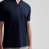 Dstrezzed Organic Cotton V-Neck Polo 240022 Dark Navy - Image 4